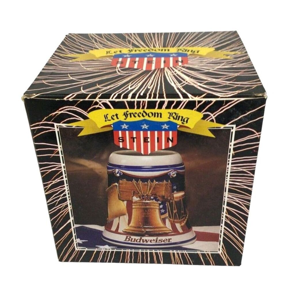 Budweiser CS305 Let Freedom Ring 5 5/8" 1997 Vintage Mug Beer Cup